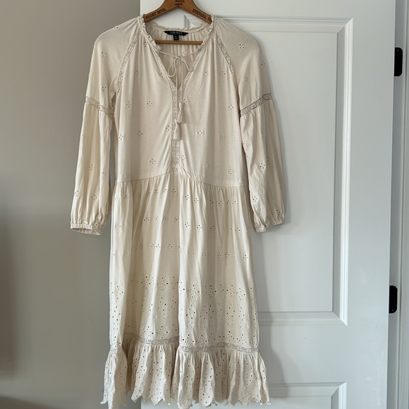 Lauren RL Black Label Cottagecore Romantic Eyelet Lace Dress w MEASUREMENTS! - Picture 10 of 16